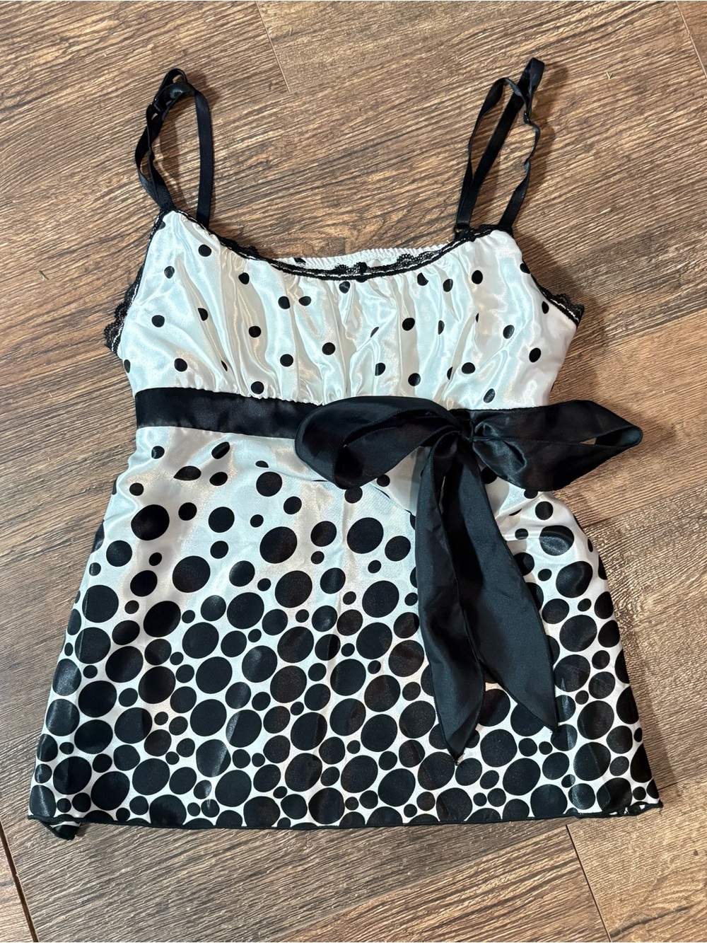 VTG Heart Soul polka dot baby doll tank